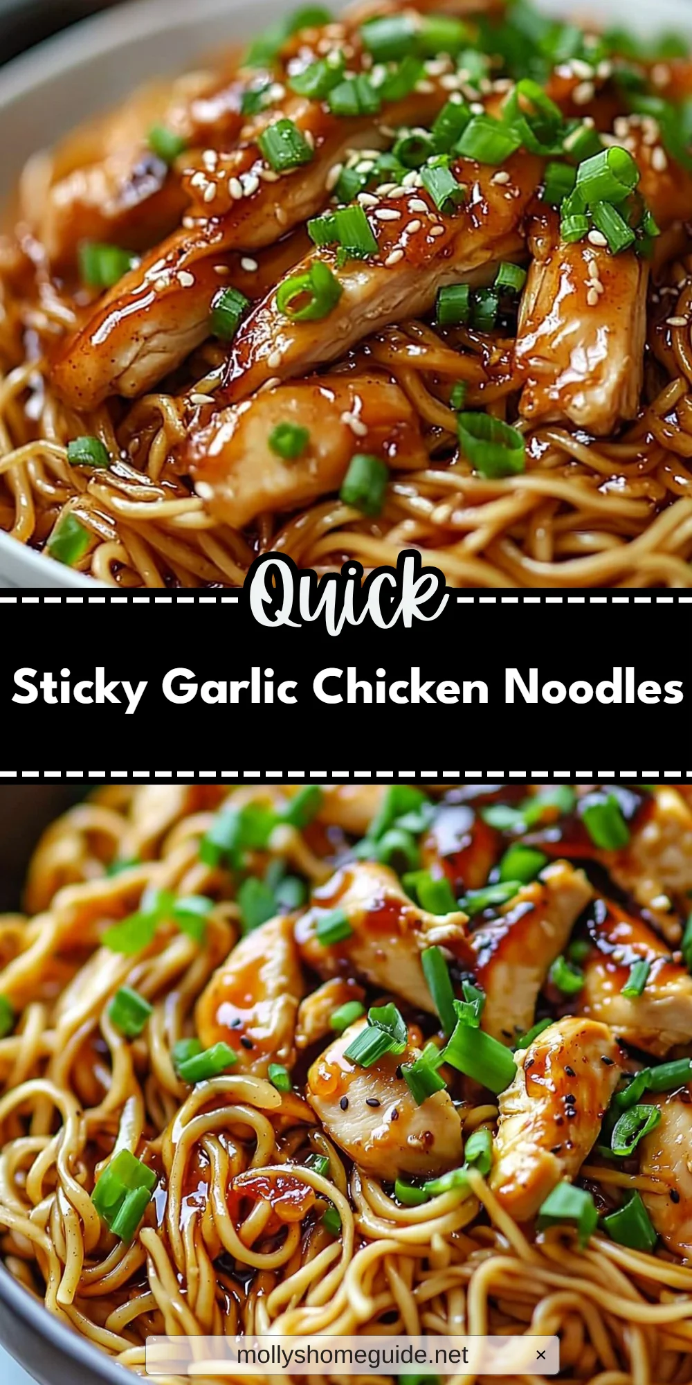 Sticky Garlic Chicken Noodles