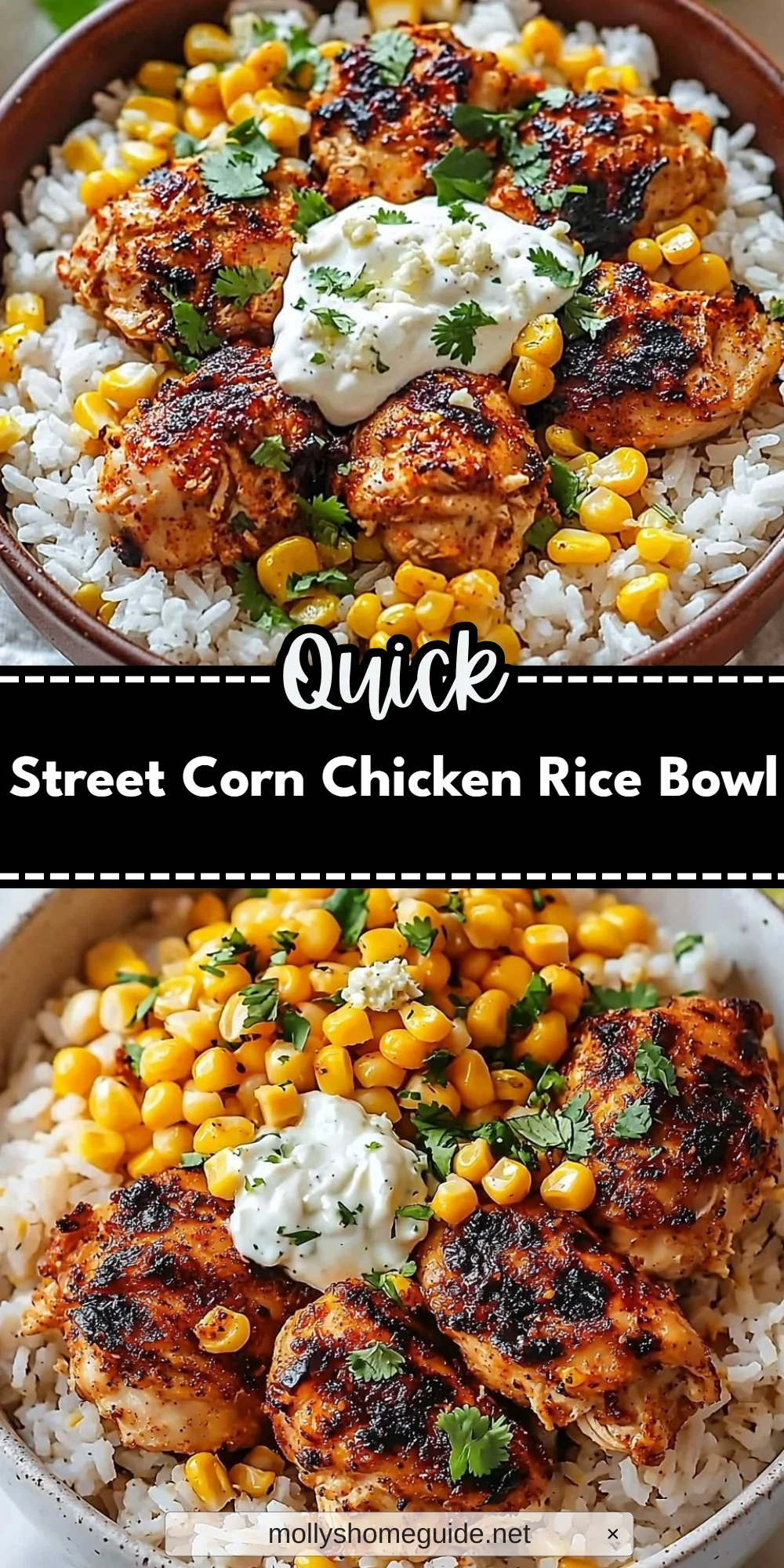 Street Corn Chicken Rice Bowl