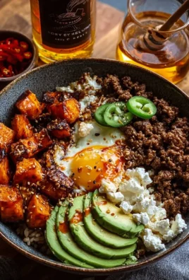 45g Protein Hot Honey Beef Bowl with sweet and spicy flavors