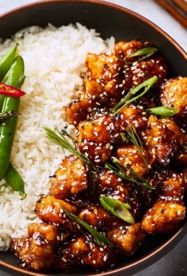 High protein sesame chicken dish with colorful vegetables and sesame seeds
