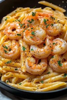 Delicious Cajun Shrimp Pasta served with a sprinkle of parsley