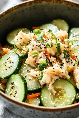 California Roll Cucumber Salad with fresh vegetables and sushi-inspired flavors