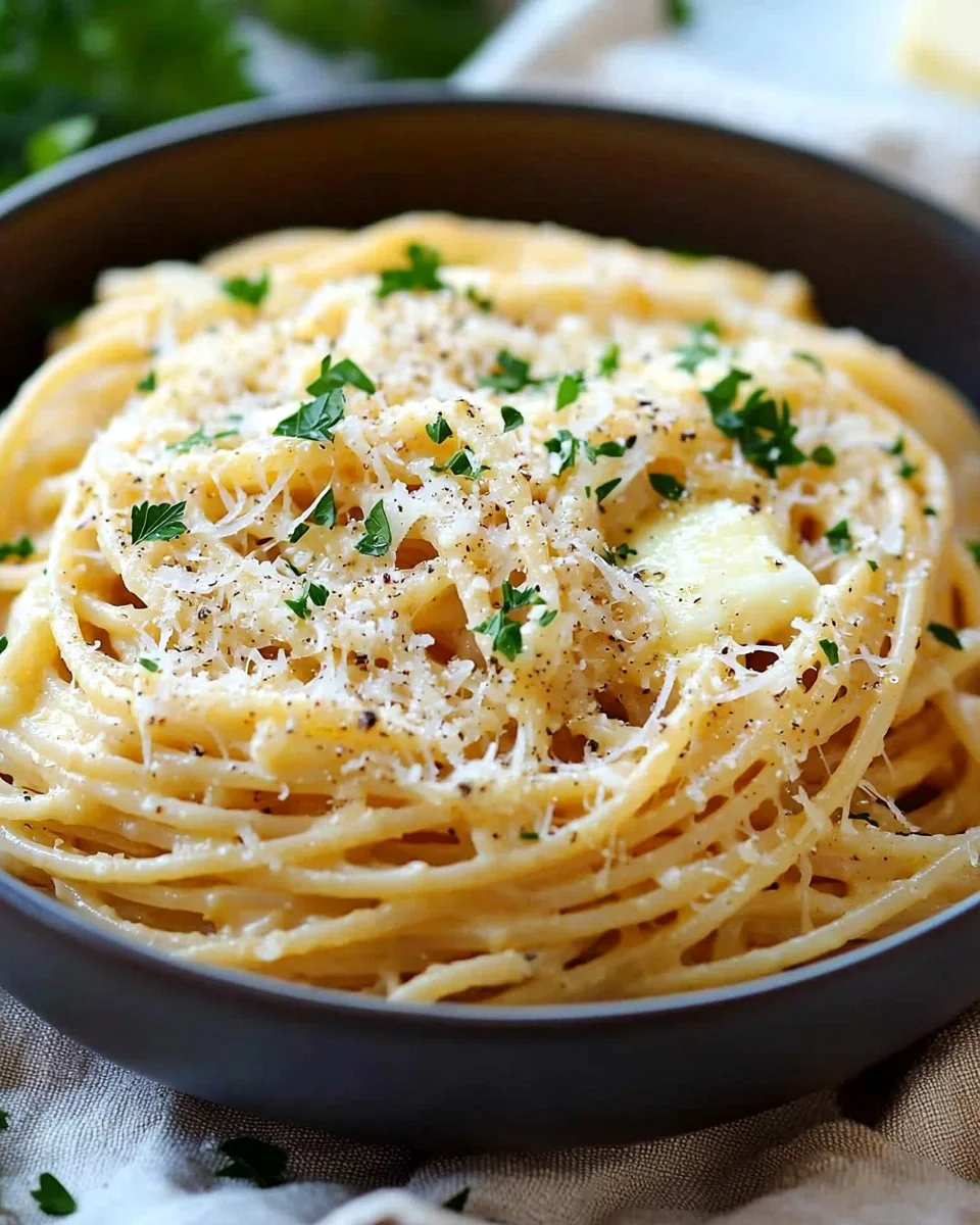 Cheesy Garlic Parmesan Spaghetti