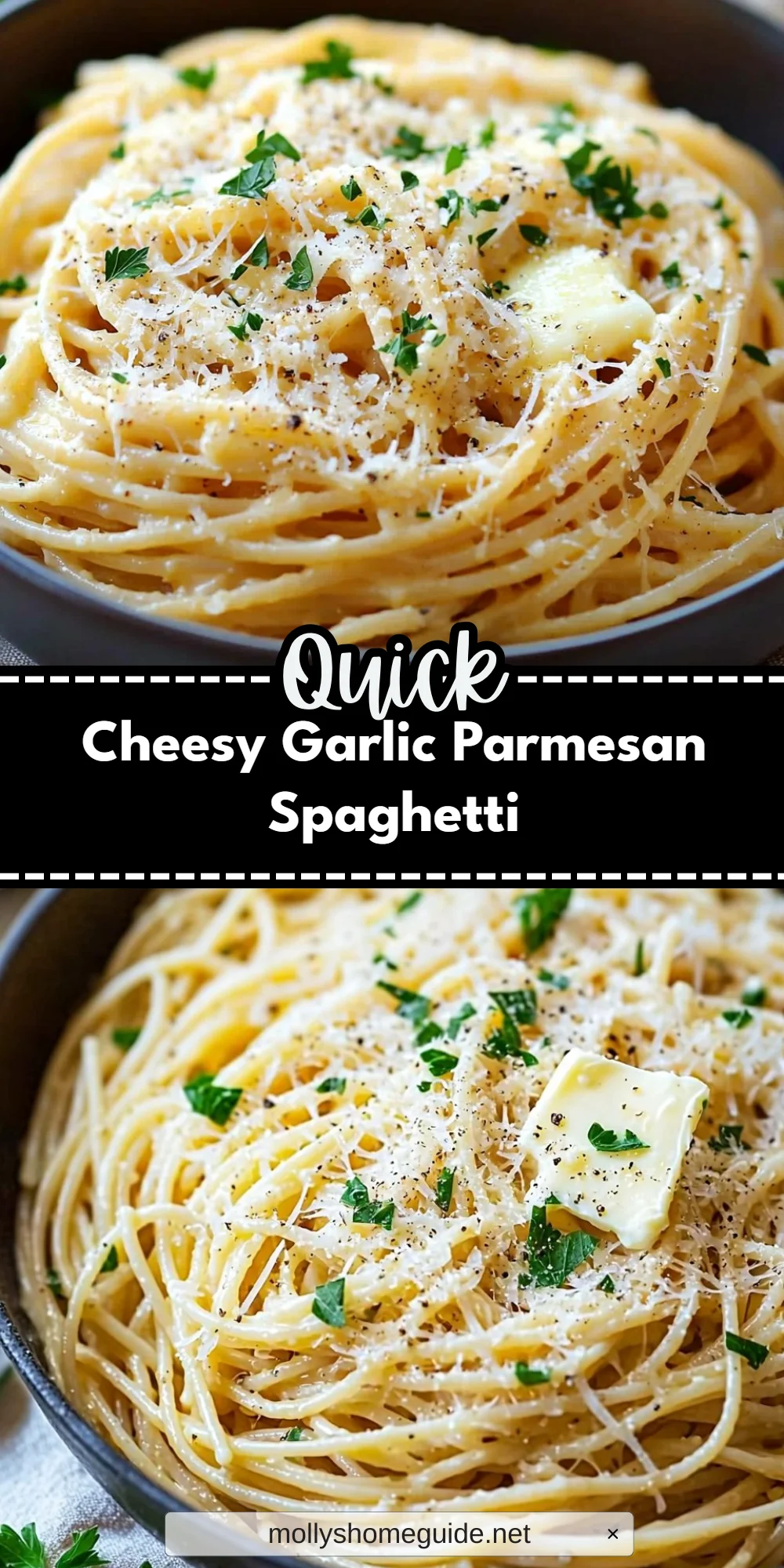 Cheesy Garlic Parmesan Spaghetti