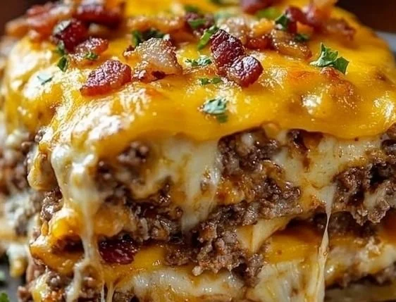 Cheesy Loaded Meatloaf Casserole