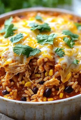 Layered chicken enchilada rice casserole topped with cheese and jalapenos