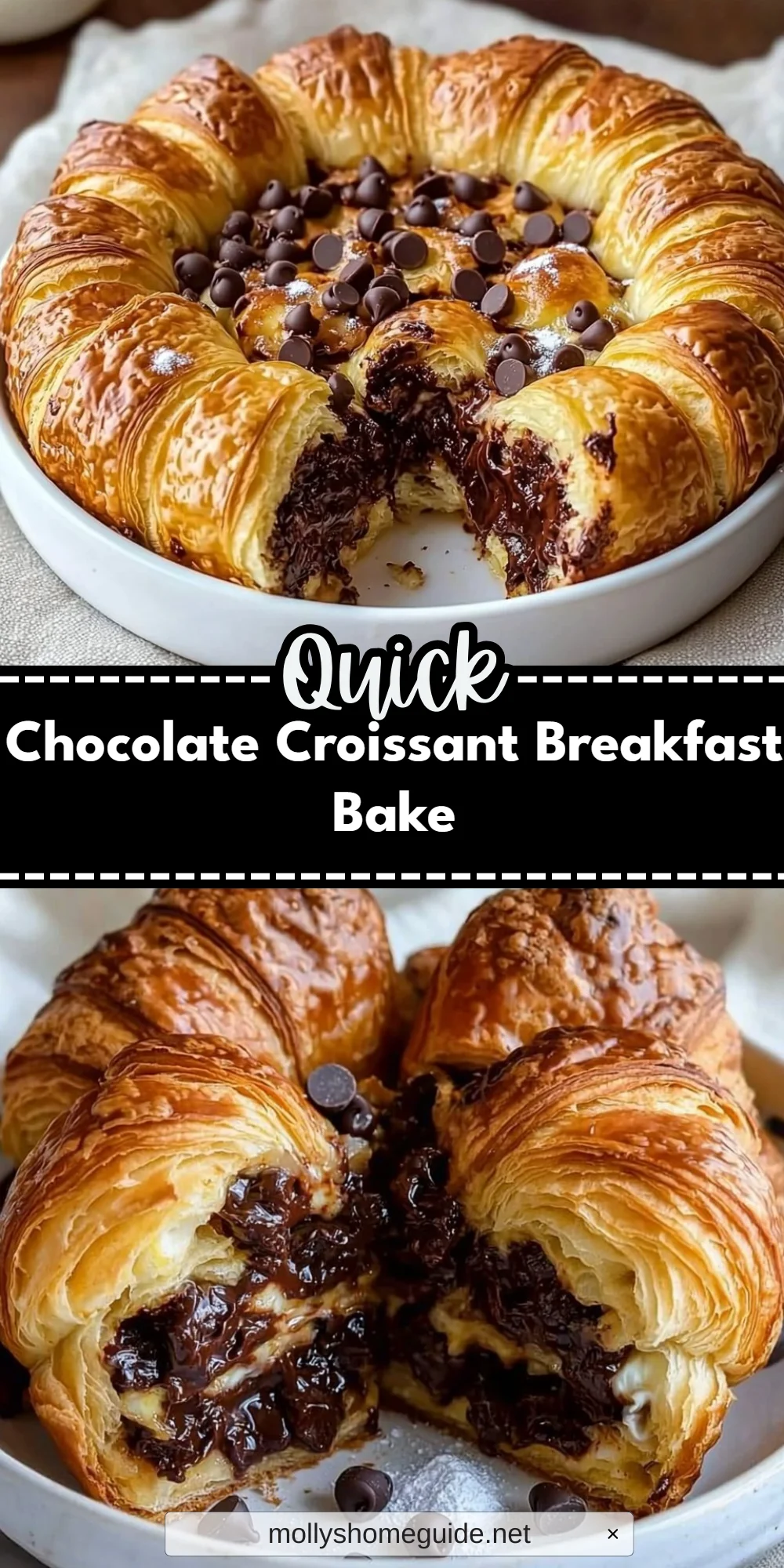 Chocolate Croissant Breakfast Bake
