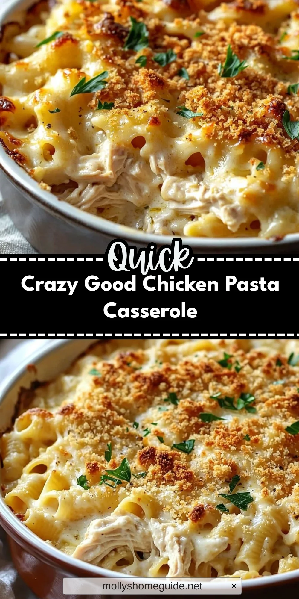 Crazy Good Chicken Pasta Casserole