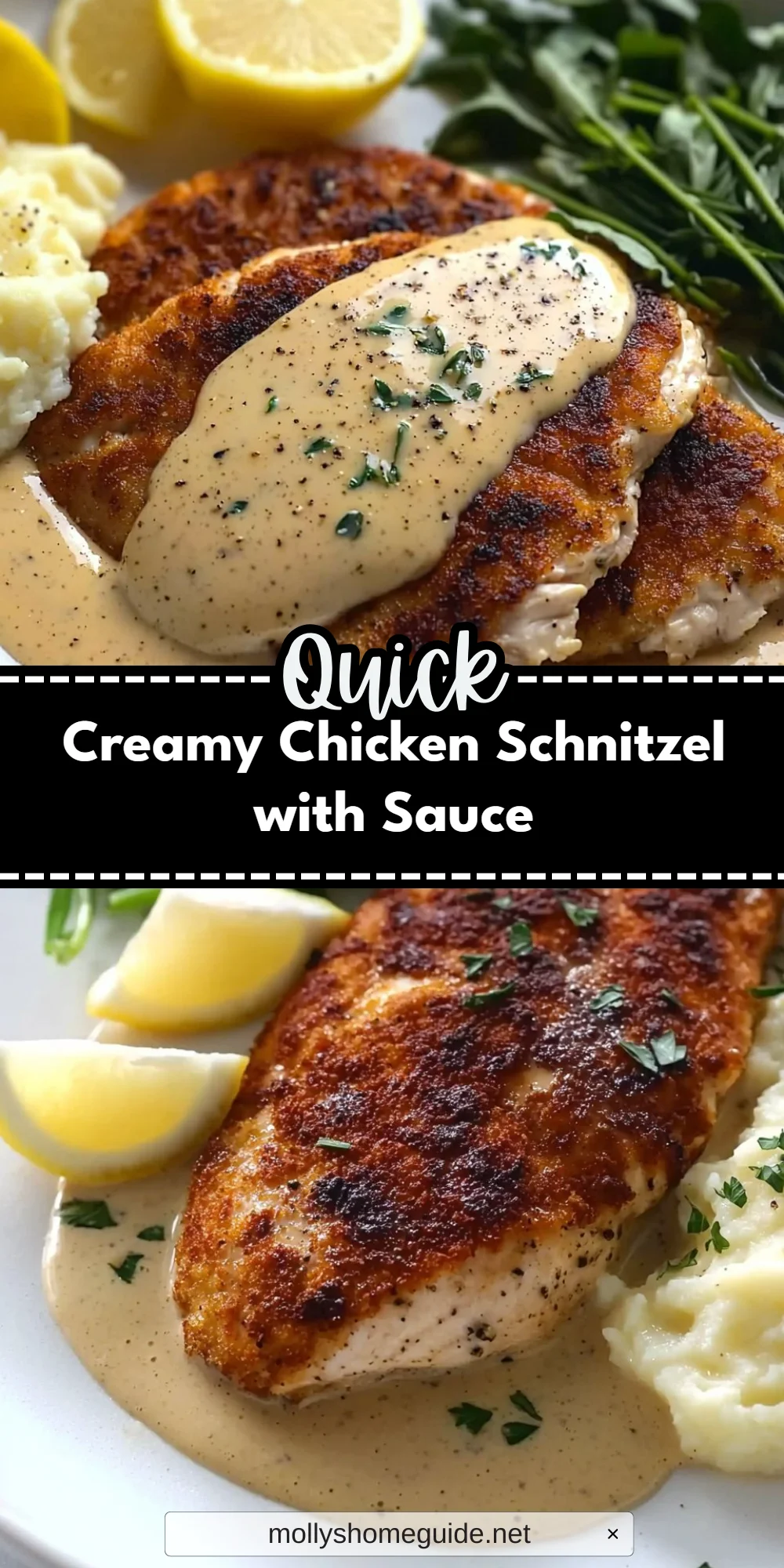 Creamy Chicken Schnitzel with Sauce