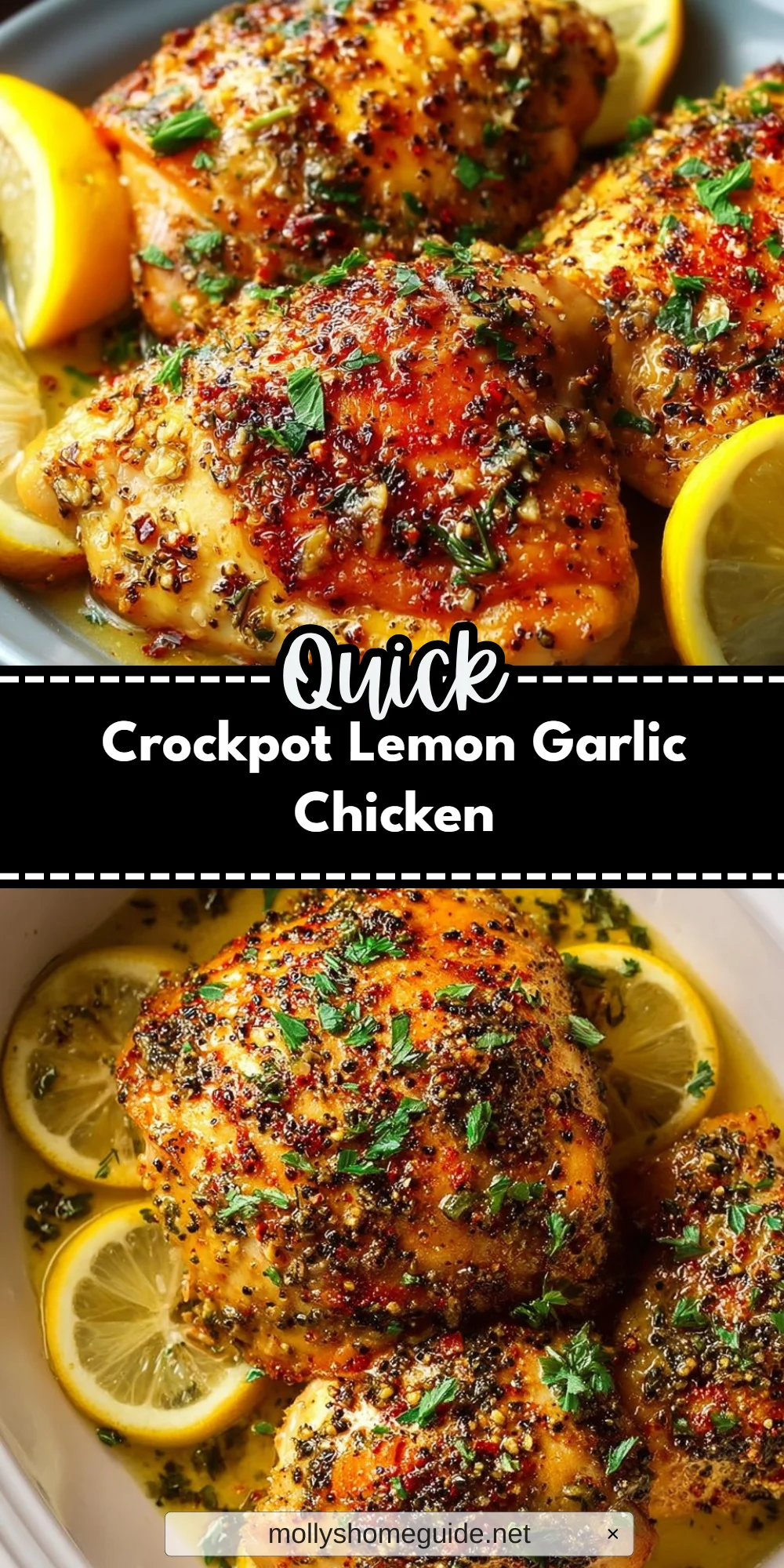 Crockpot Lemon Garlic Chicken