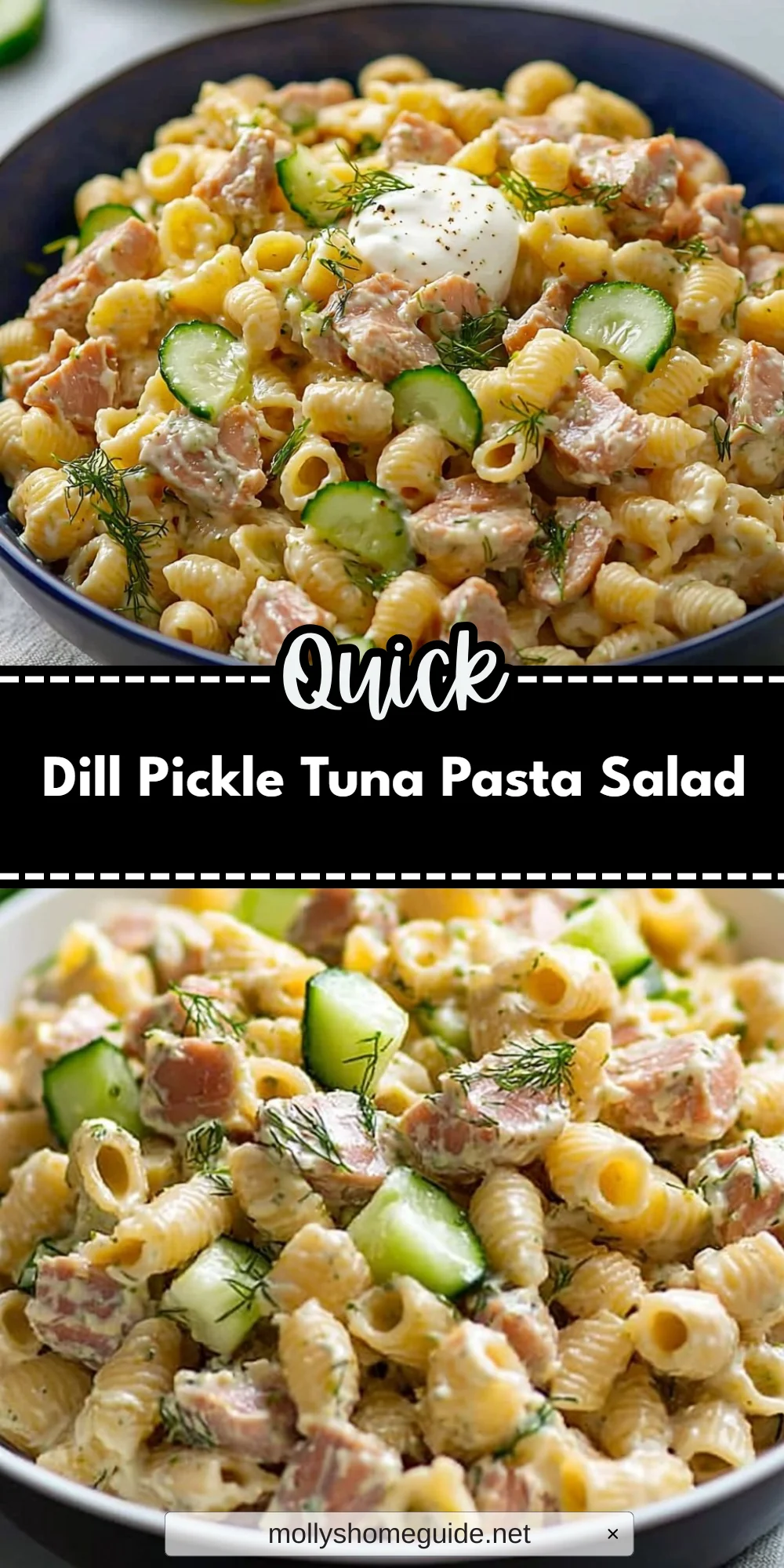 Dill Pickle Tuna Pasta Salad