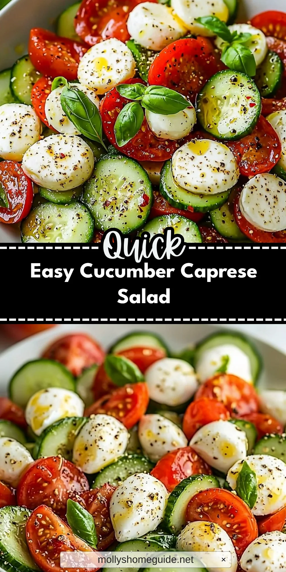 Easy Cucumber Caprese Salad