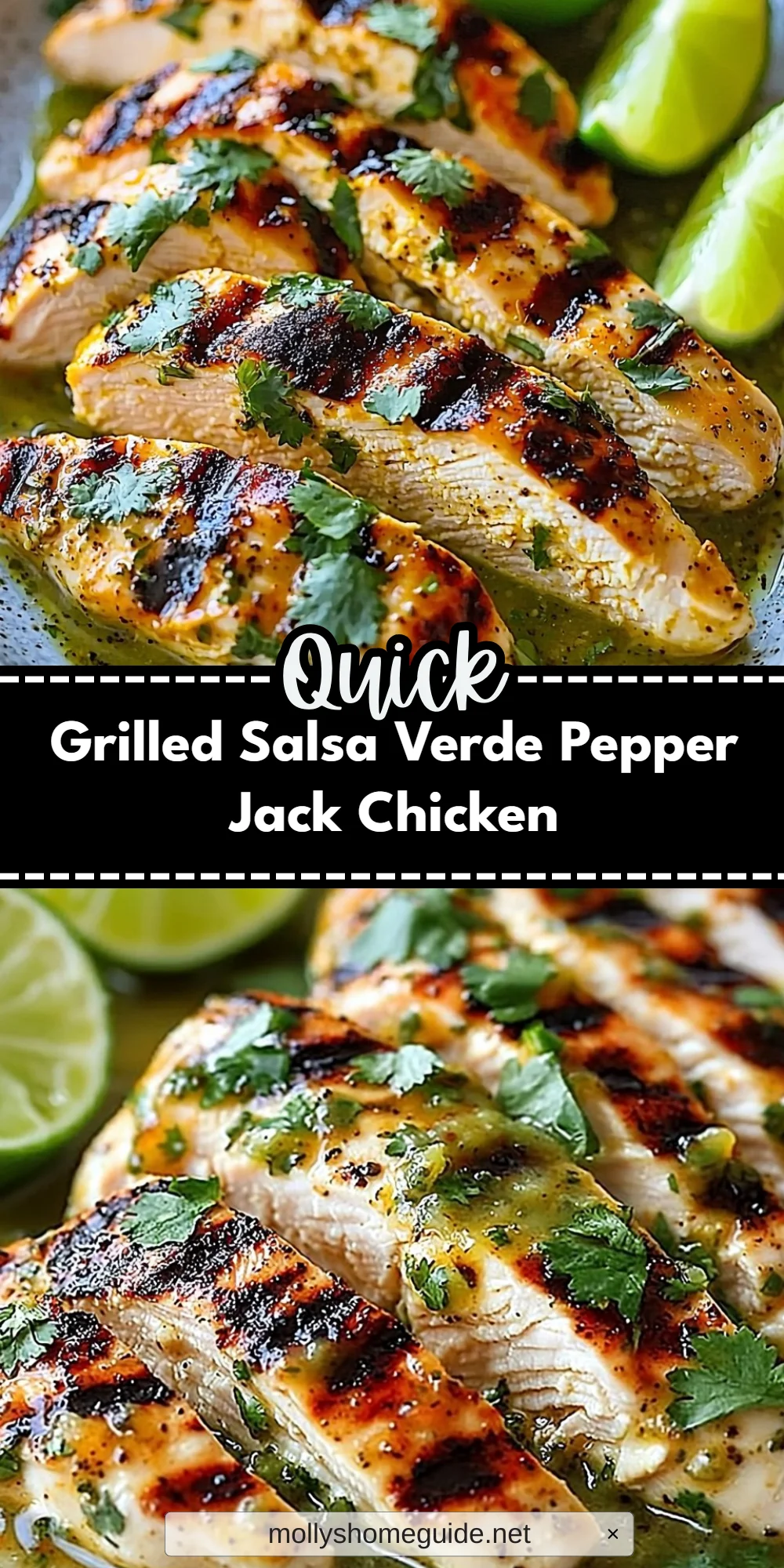 Grilled Salsa Verde Pepper Jack Chicken