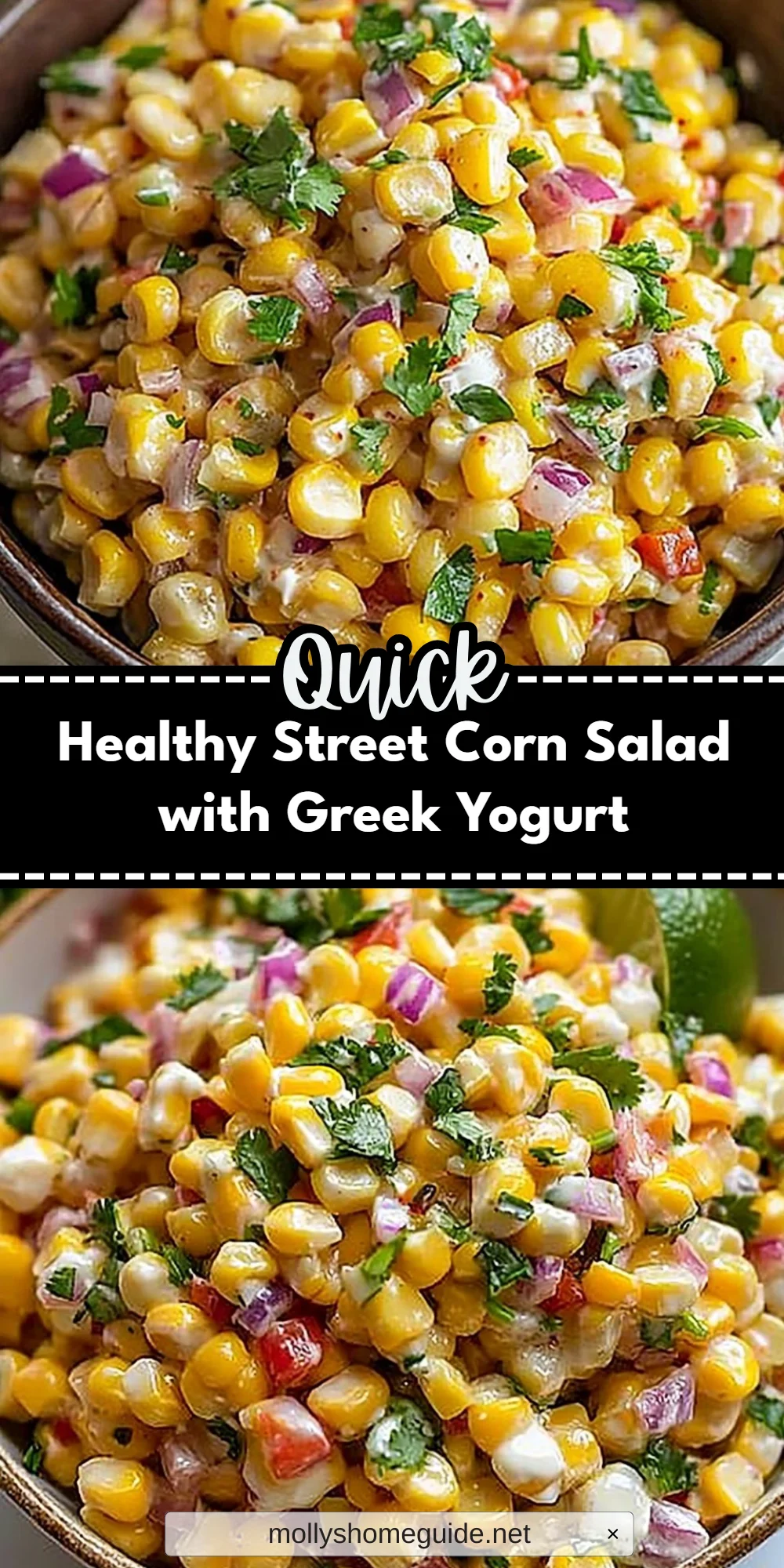 Healthy Street Corn Salad with Greek Yogurt