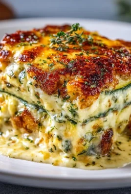 High Protein Chicken Zucchini Bake with vegetables in a baking dish