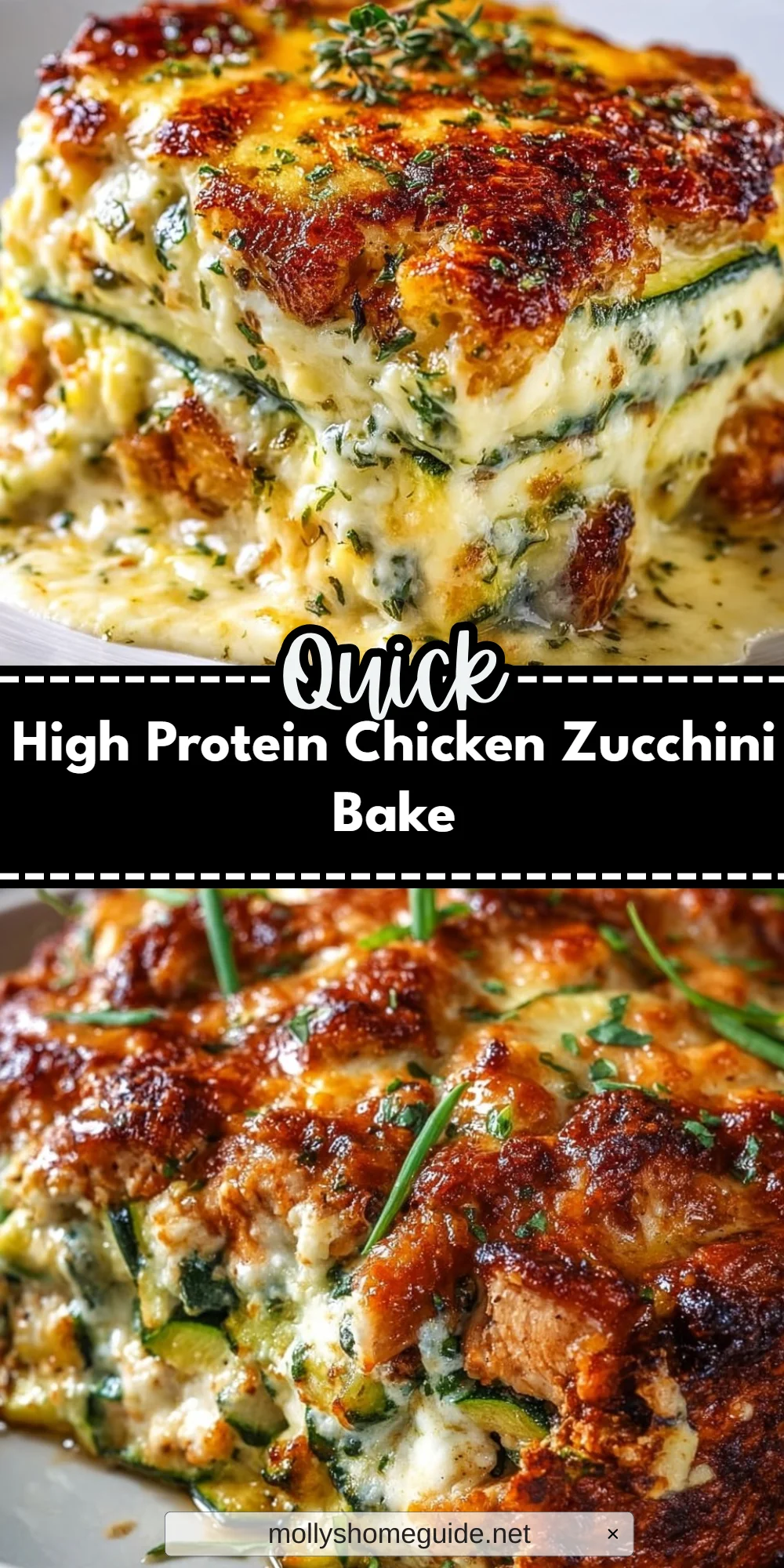 High Protein Chicken Zucchini Bake