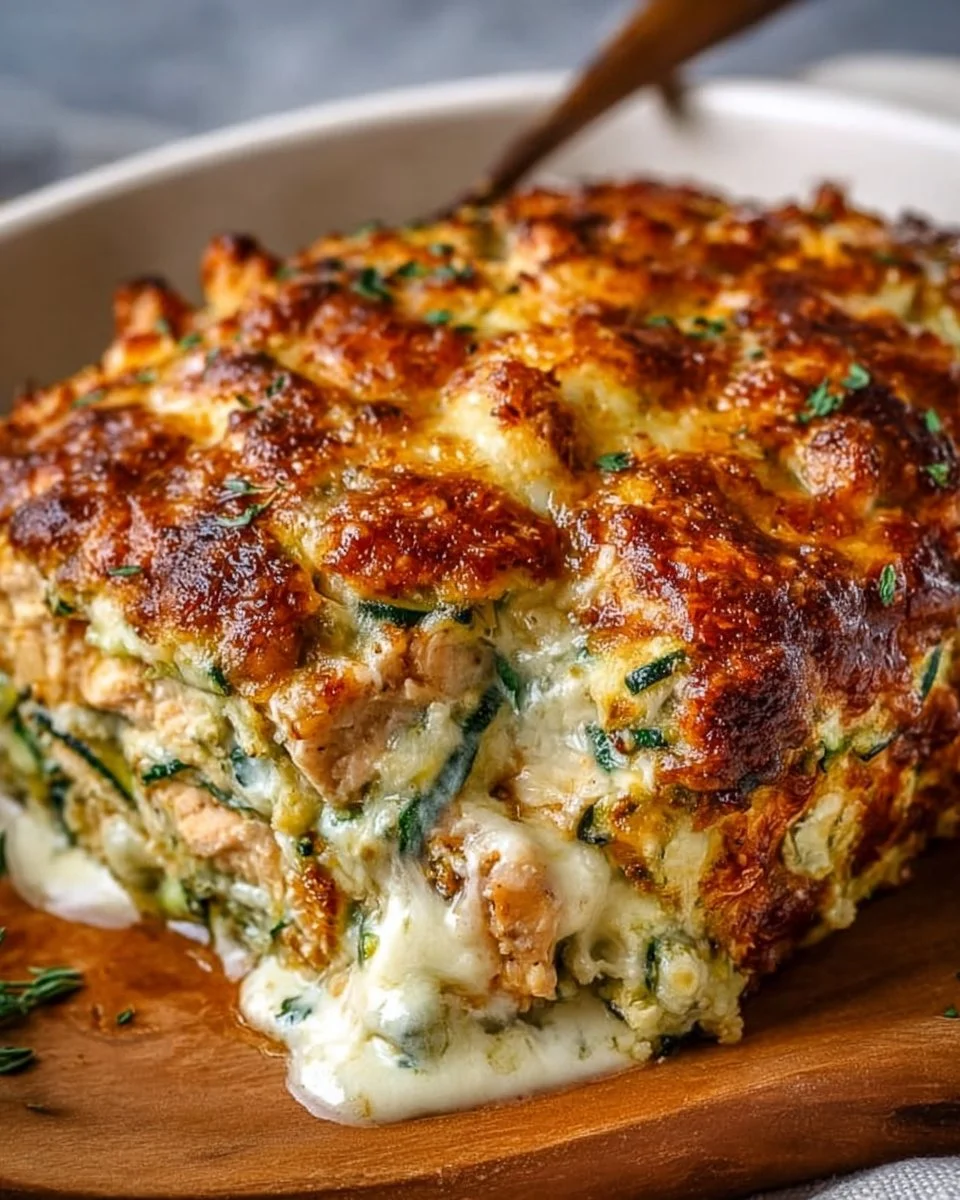 High Protein Chicken Zucchini Bake
