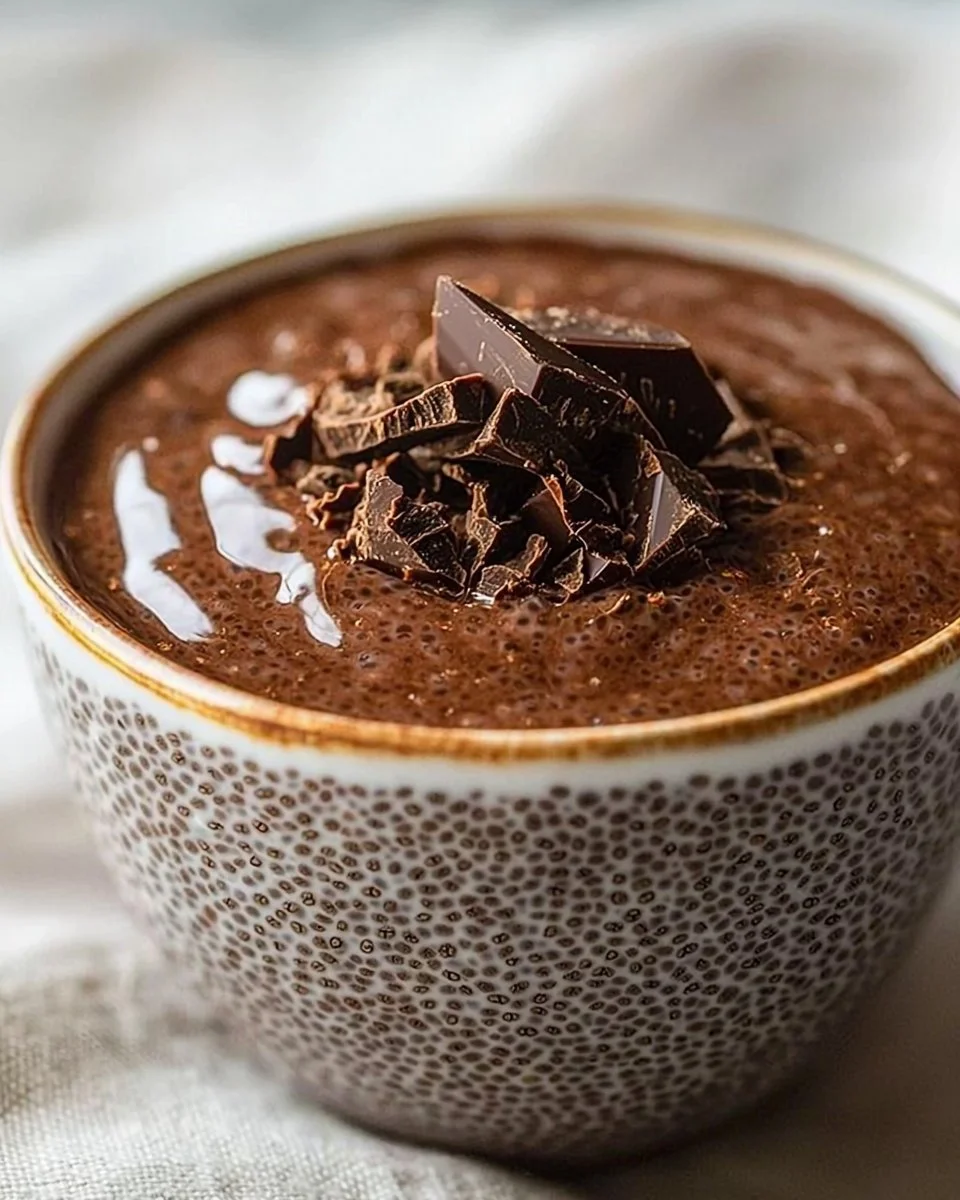 High Protein Chocolate Chia Seed Pudding