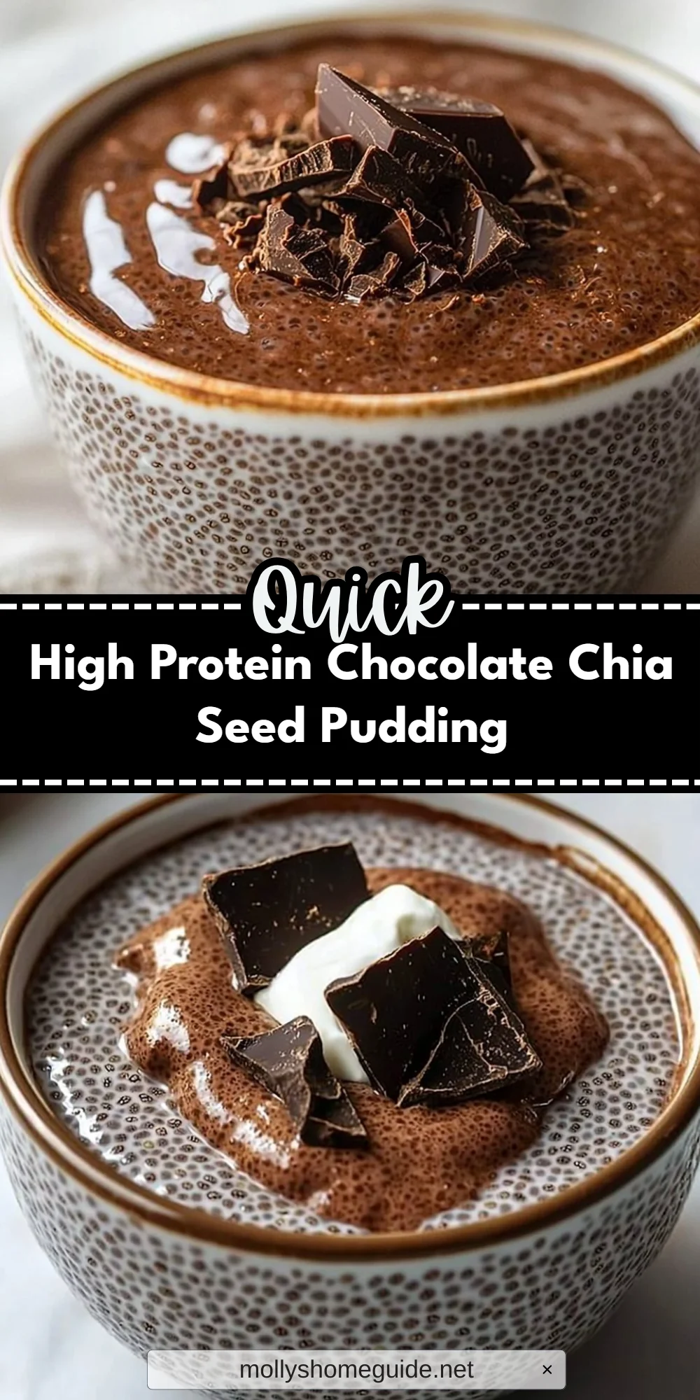 High Protein Chocolate Chia Seed Pudding