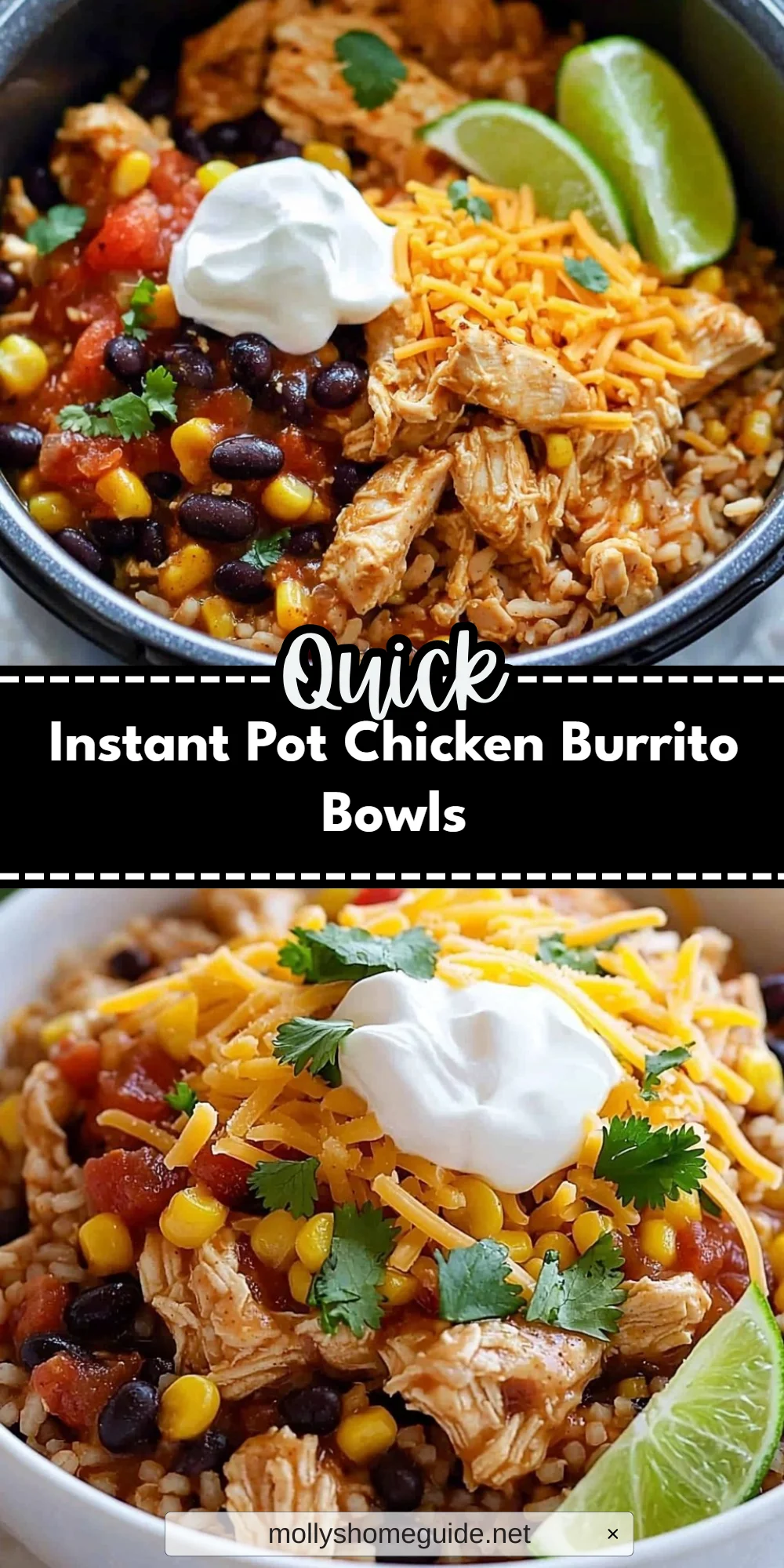 Instant Pot Chicken Burrito Bowls