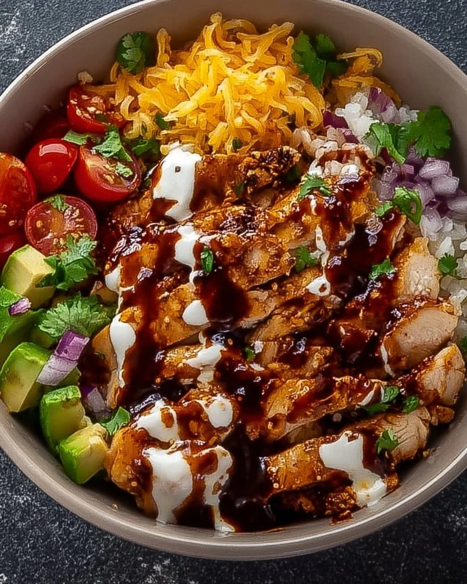 Macro Friendly BBQ Ranch Chicken Bowl with 42g of Protein