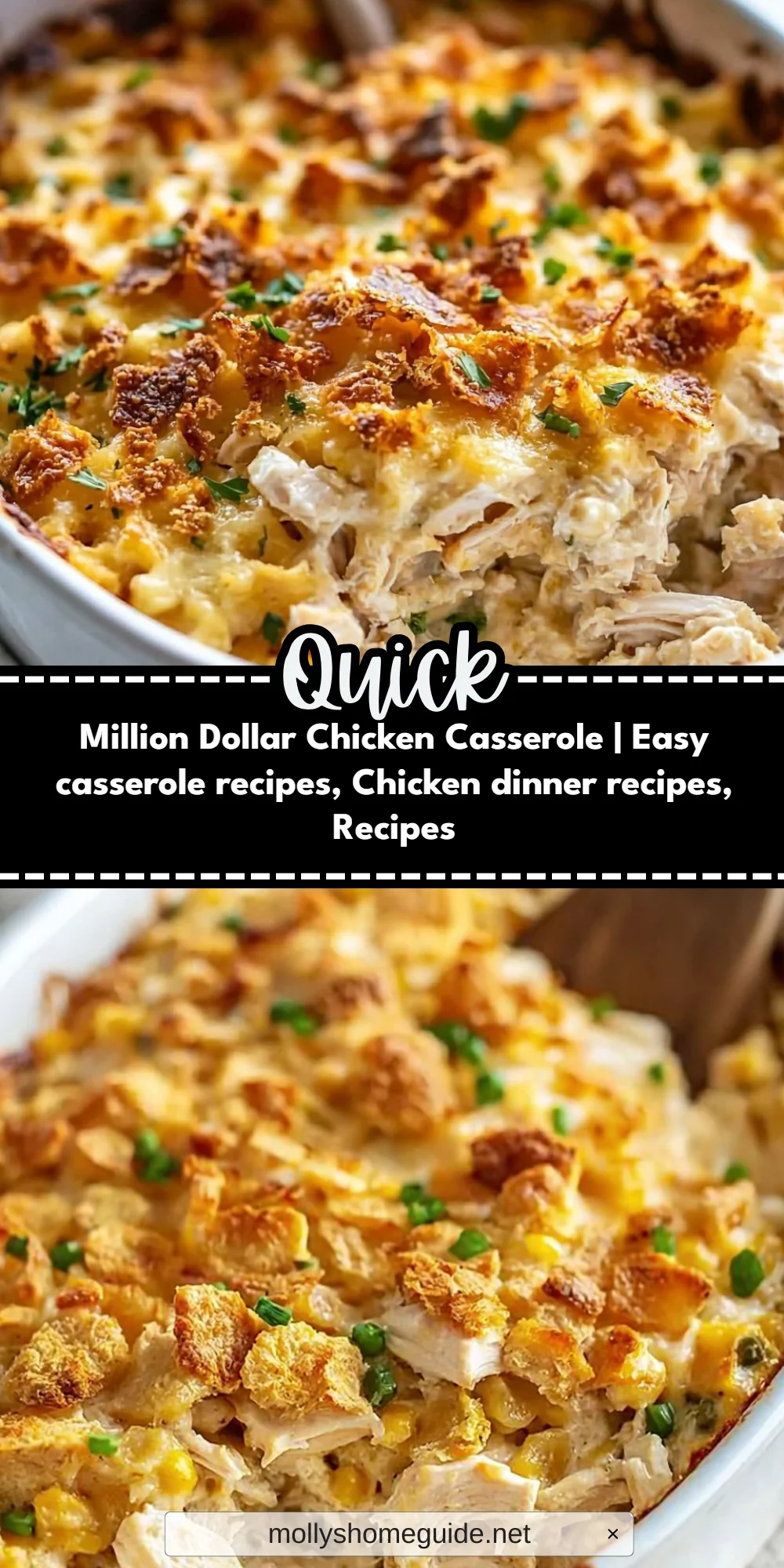 Million Dollar Chicken Casserole | Easy casserole recipes, Chicken dinner recipes, Recipes