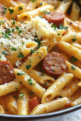 Delicious one-pot creamy spicy Cajun sausage pasta dish served in a bowl