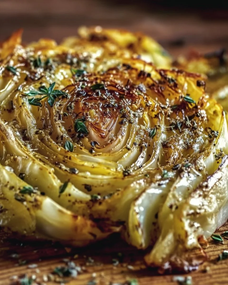 Oven Roasted Garlic Cabbage Steaks
