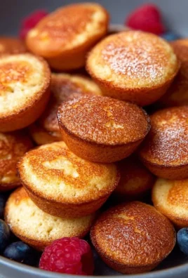Delicious pancake mini muffins displayed on a plate.