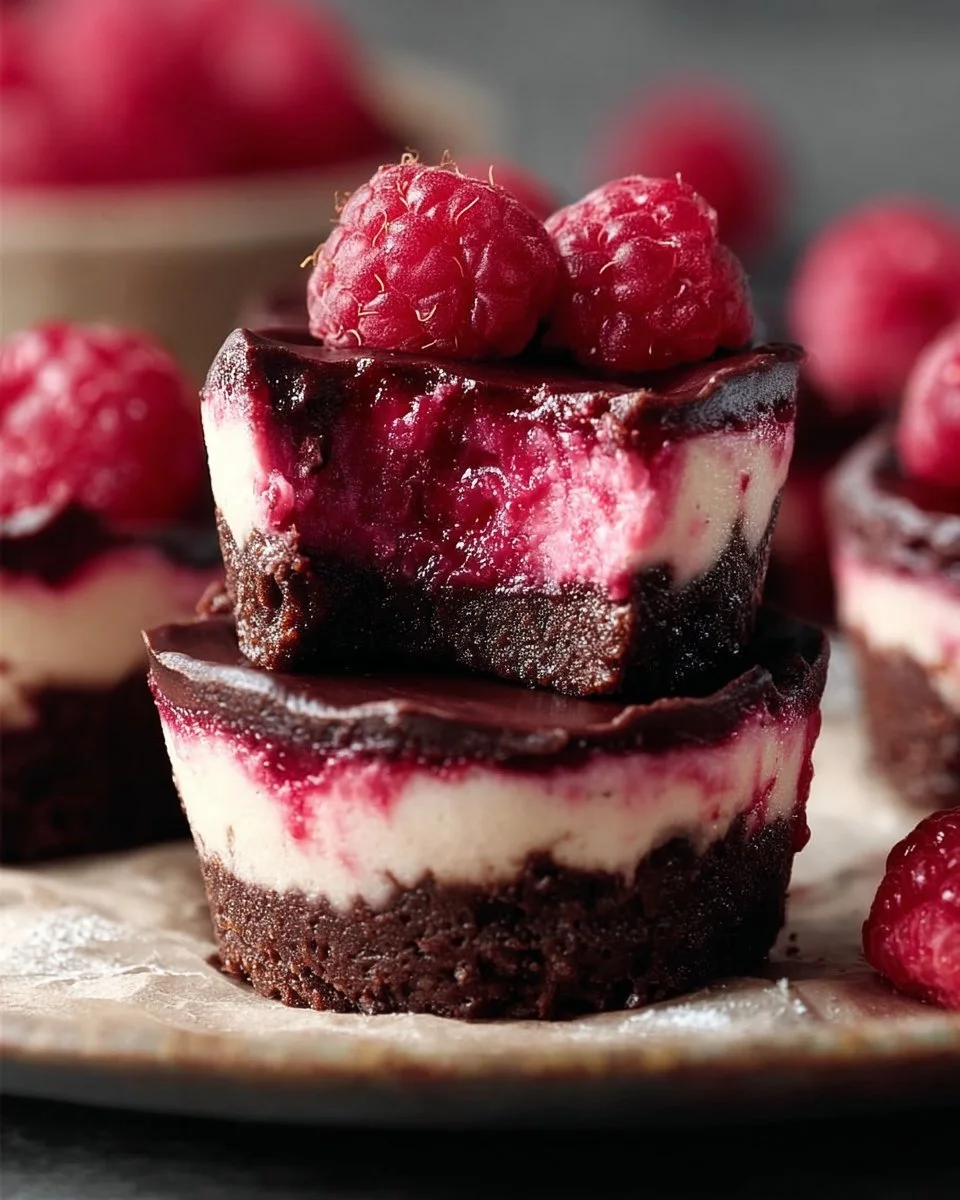 Raspberry Cheesecake Bites with Chocolate Crust