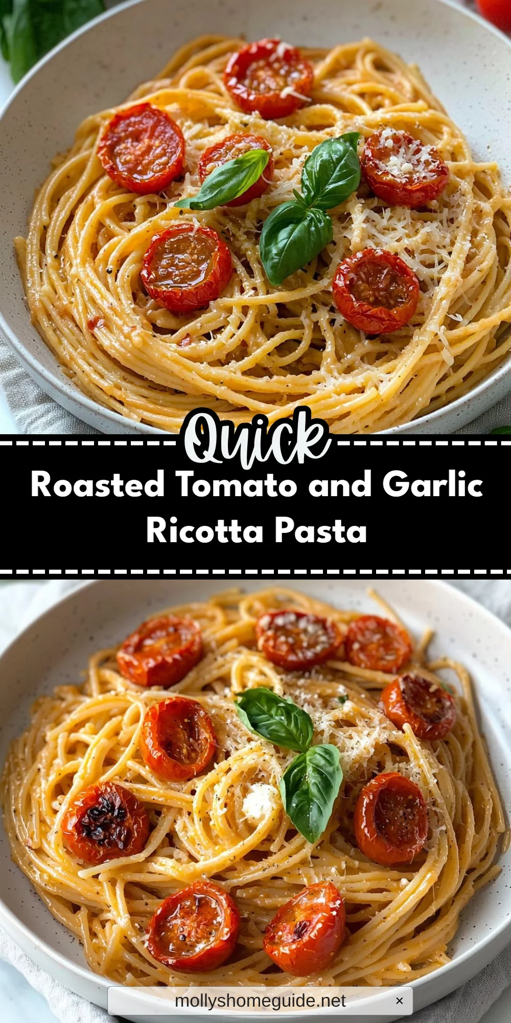 Roasted Tomato and Garlic Ricotta Pasta