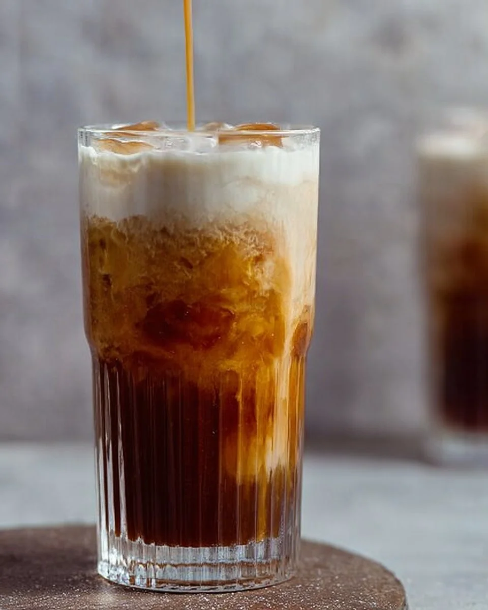 Delicious Salted Caramel Cream Cold Brew in a glass with whipped cream