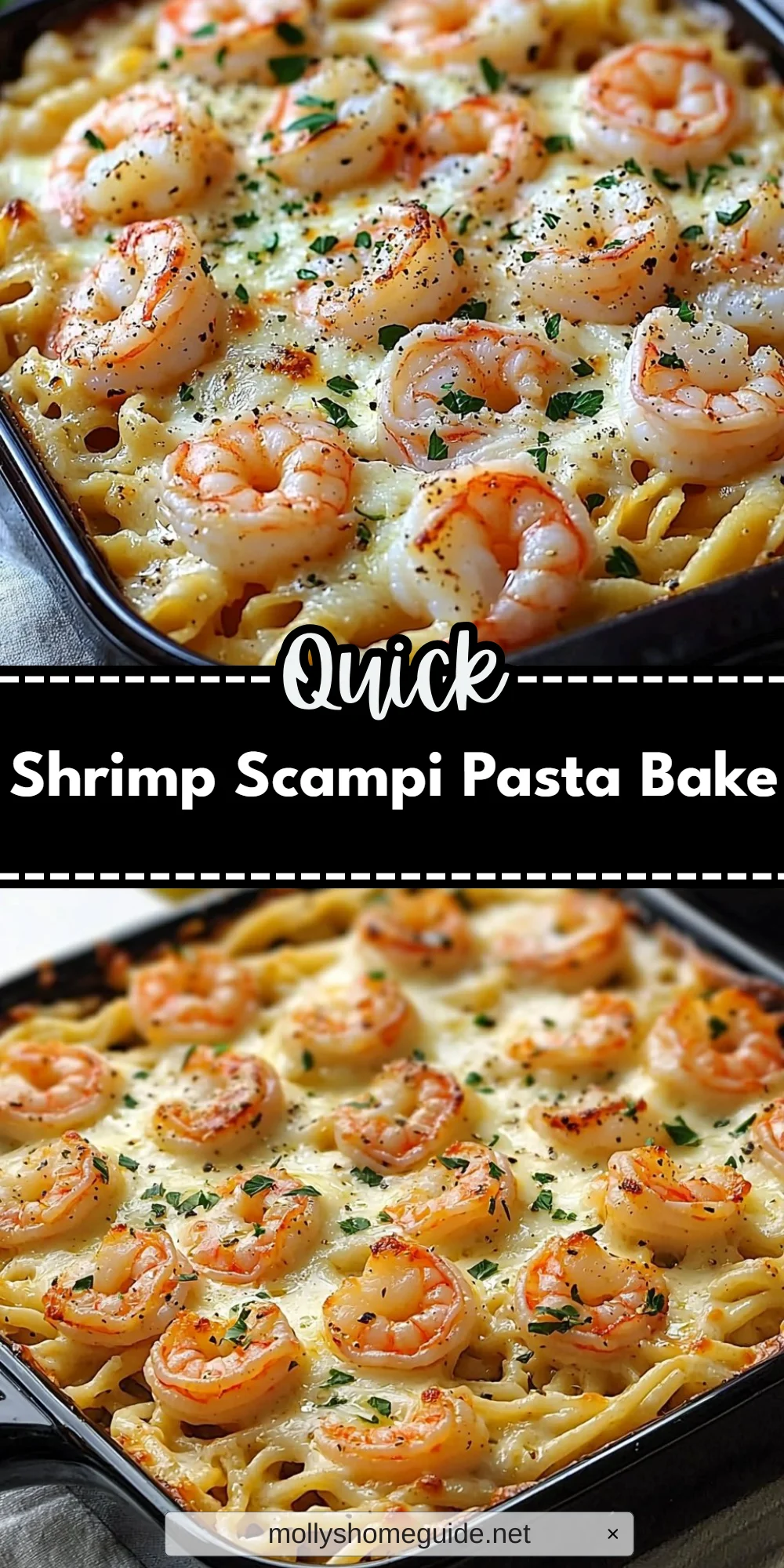 Shrimp Scampi Pasta Bake
