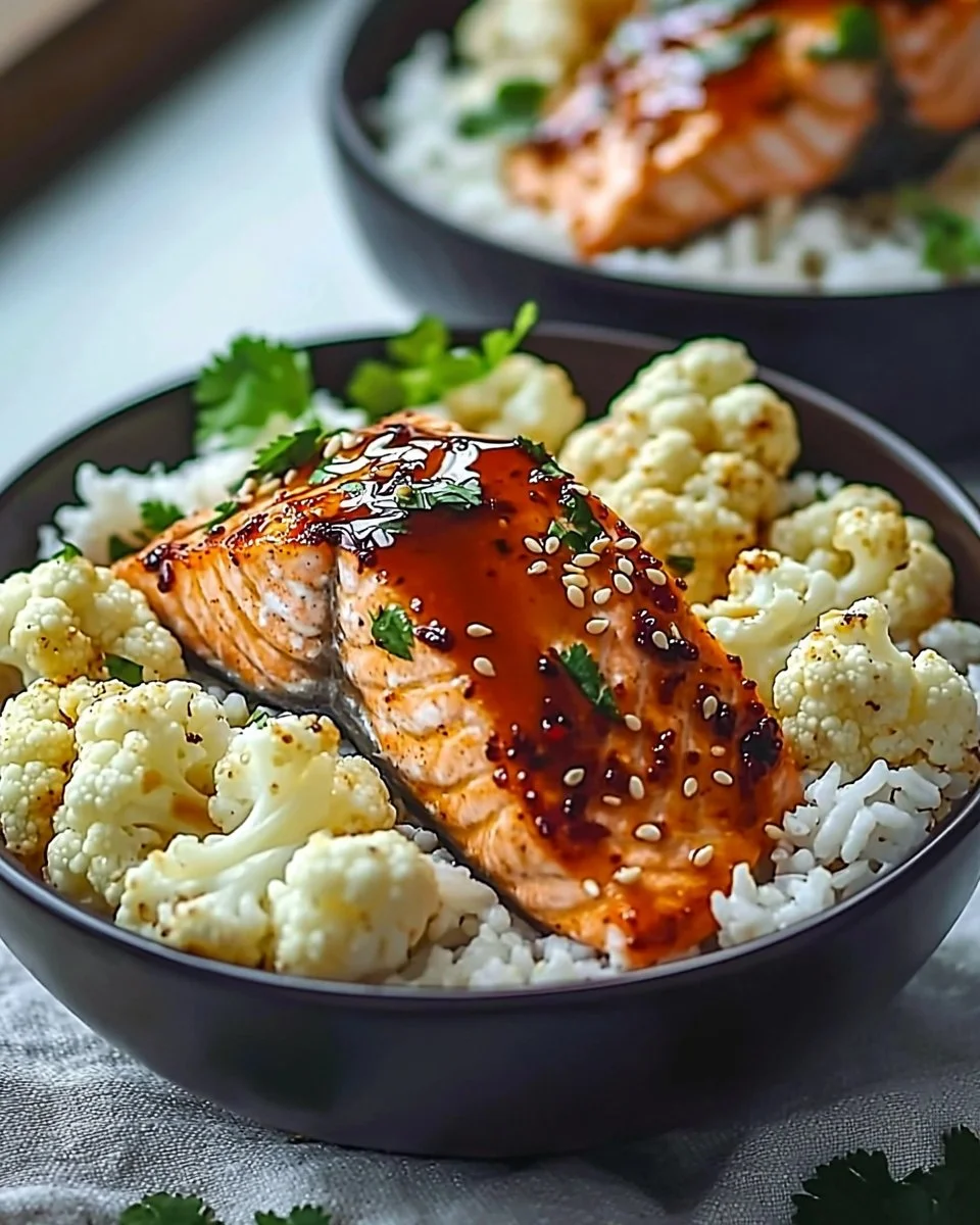 Sriracha Honey Salmon Bowls
