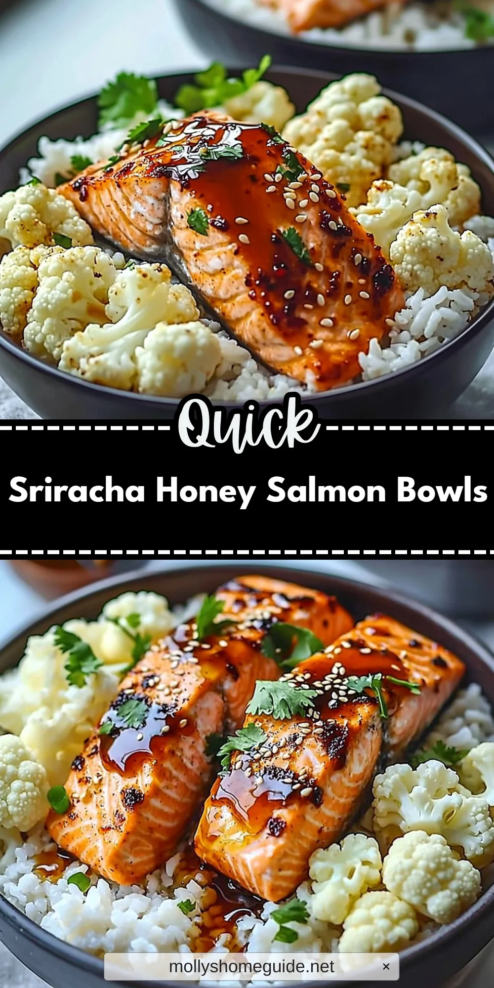 Sriracha Honey Salmon Bowls