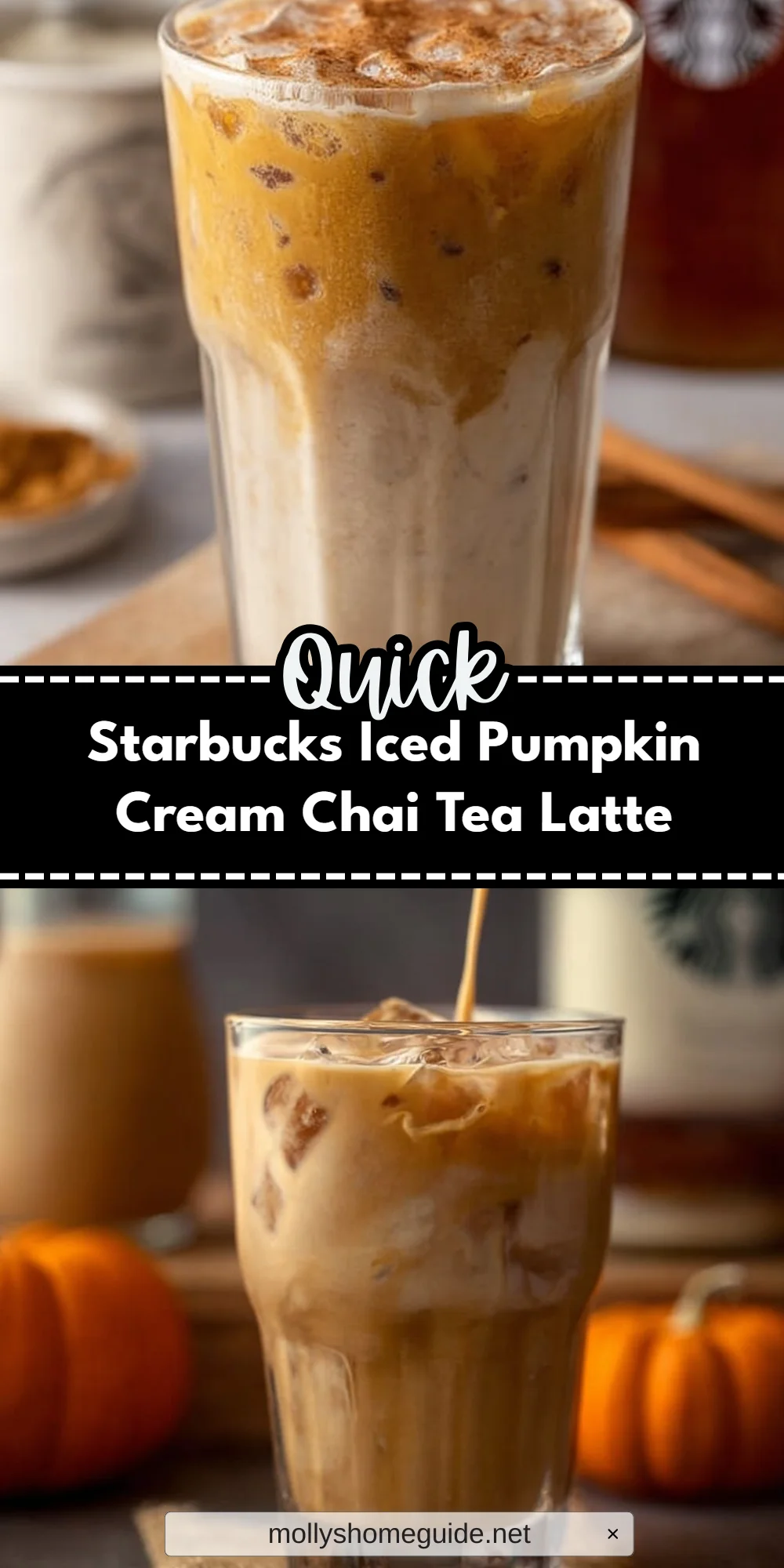 Starbucks Iced Pumpkin Cream Chai Tea Latte
