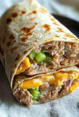 Delicious Tuna Melt Wrap with fresh ingredients and melted cheese