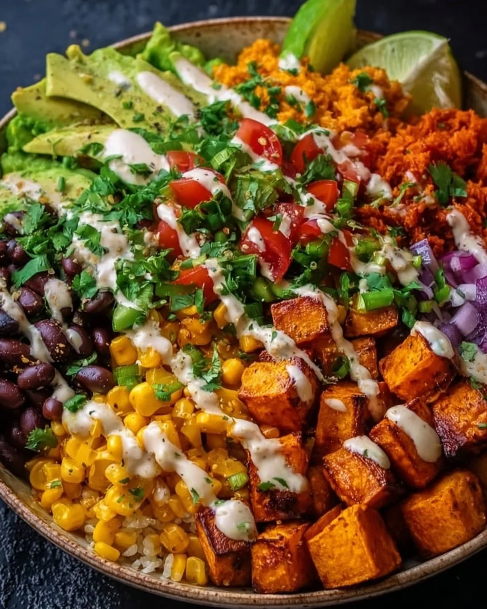 Vegan Sweet Potato Burrito Bowl