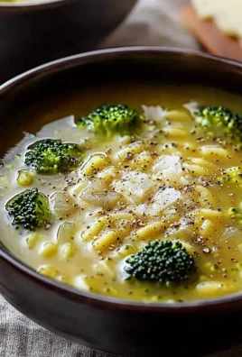 Bowl of warming Italian Broccoli Soup garnished with herbs