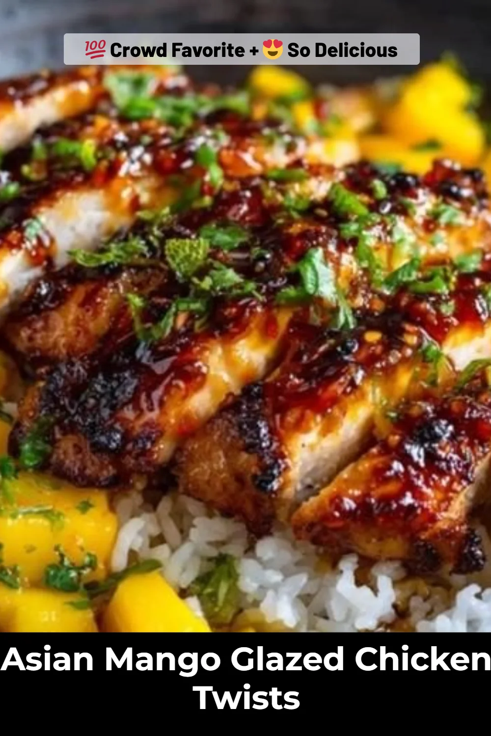 Asian Mango Glazed Chicken Twists