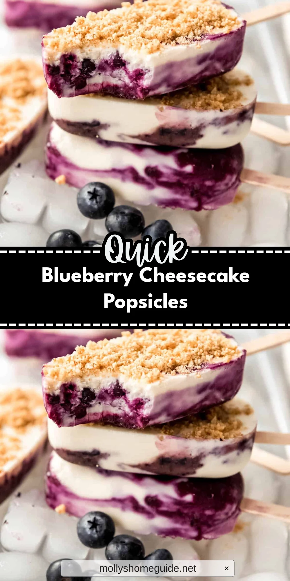 Blueberry Cheesecake Popsicles