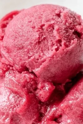 Delicious and vibrant Cherry Sorbet served in a bowl