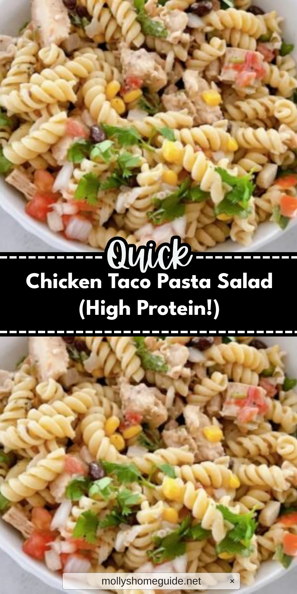 Chicken Taco Pasta Salad (High Protein!)