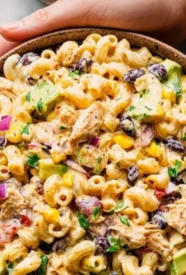 Delicious Chipotle Chicken Pasta Salad with vibrant ingredients and zesty dressing