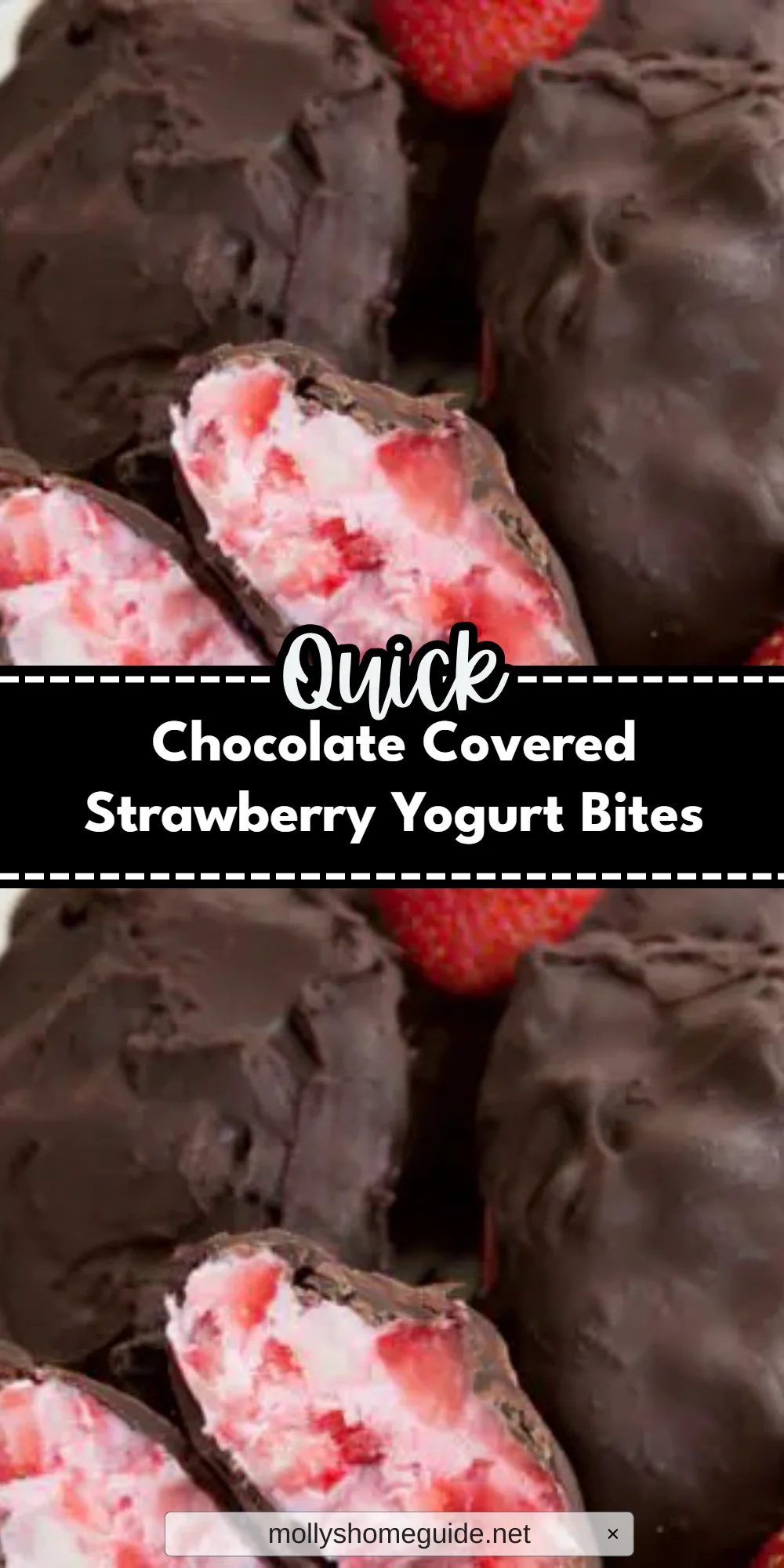 Chocolate Covered Strawberry Yogurt Bites