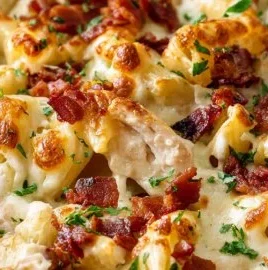 Delicious Crazy Good Casserole ready to serve on a dining table
