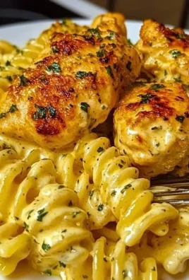 Creamy Garlic Parmesan Chicken Pasta served in a bowl with parsley garnish