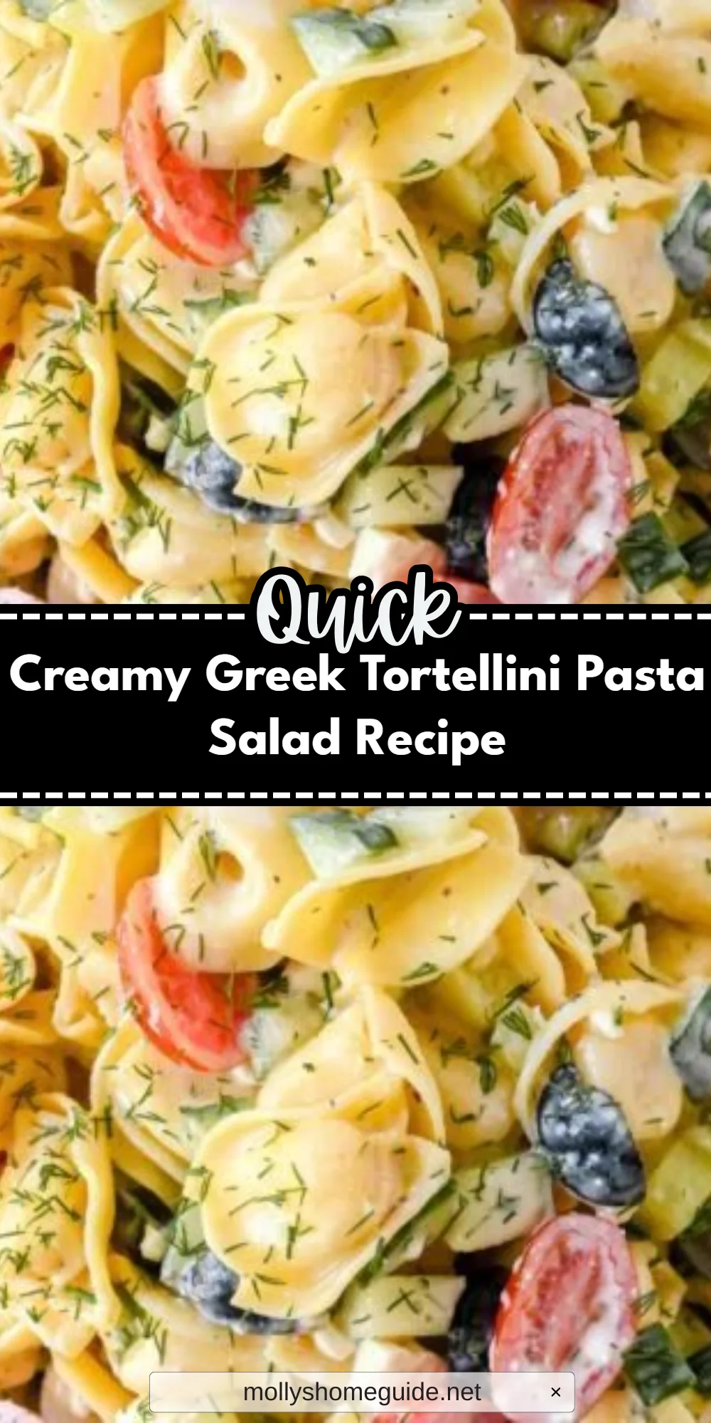 Creamy Greek Tortellini Pasta Salad Recipe