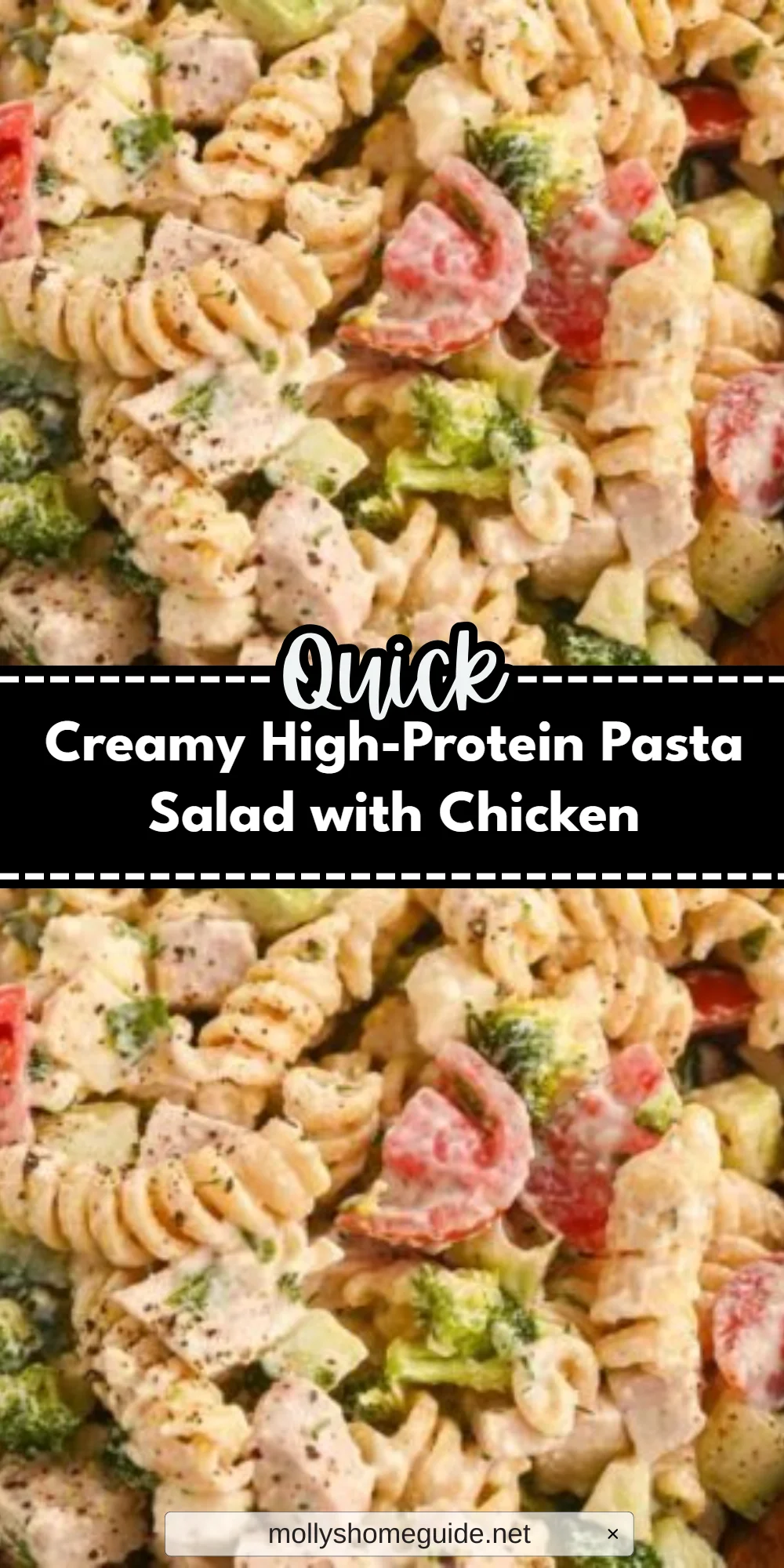Creamy High-Protein Pasta Salad with Chicken