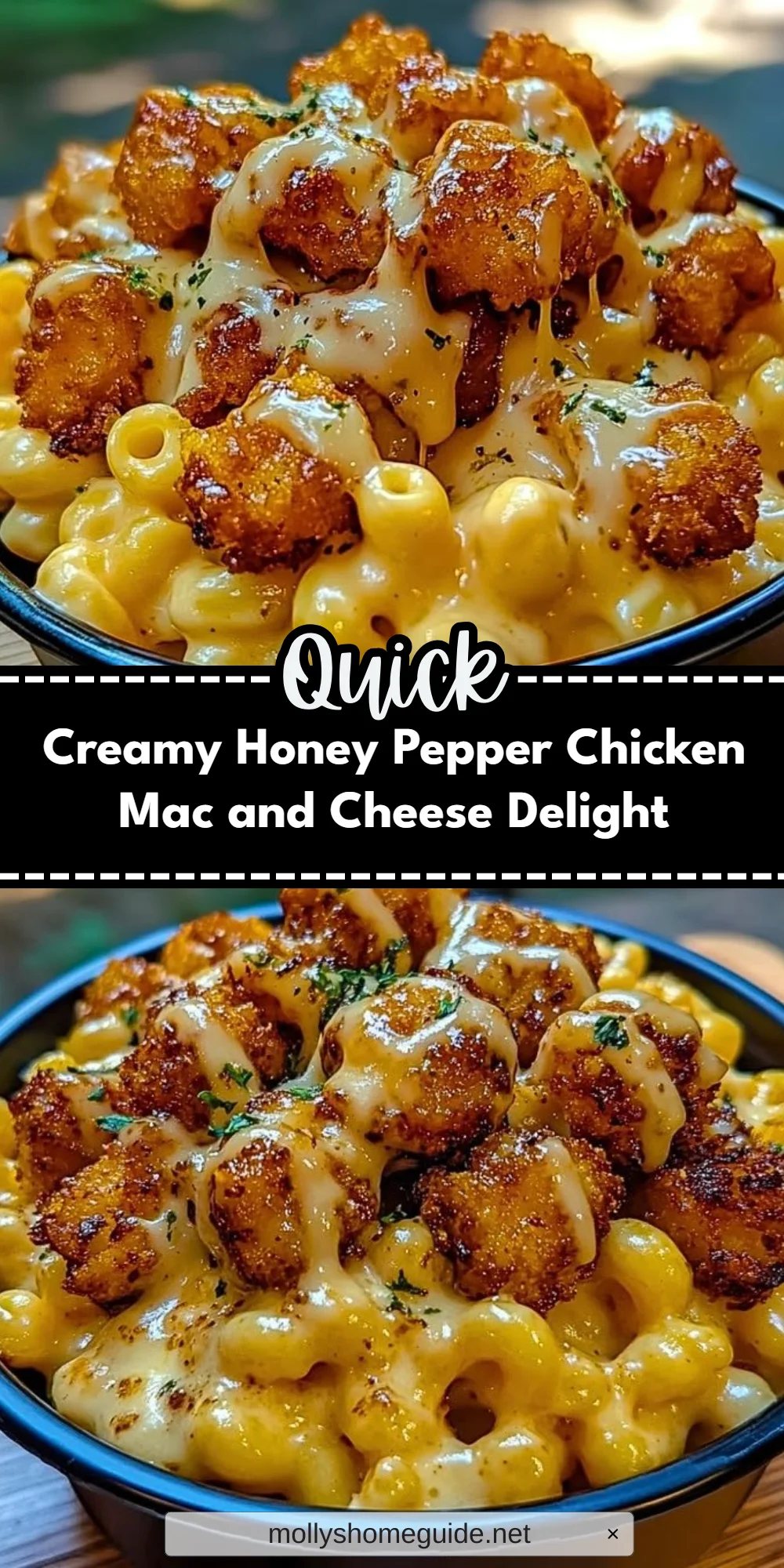 Creamy Honey Pepper Chicken Mac and Cheese Delight